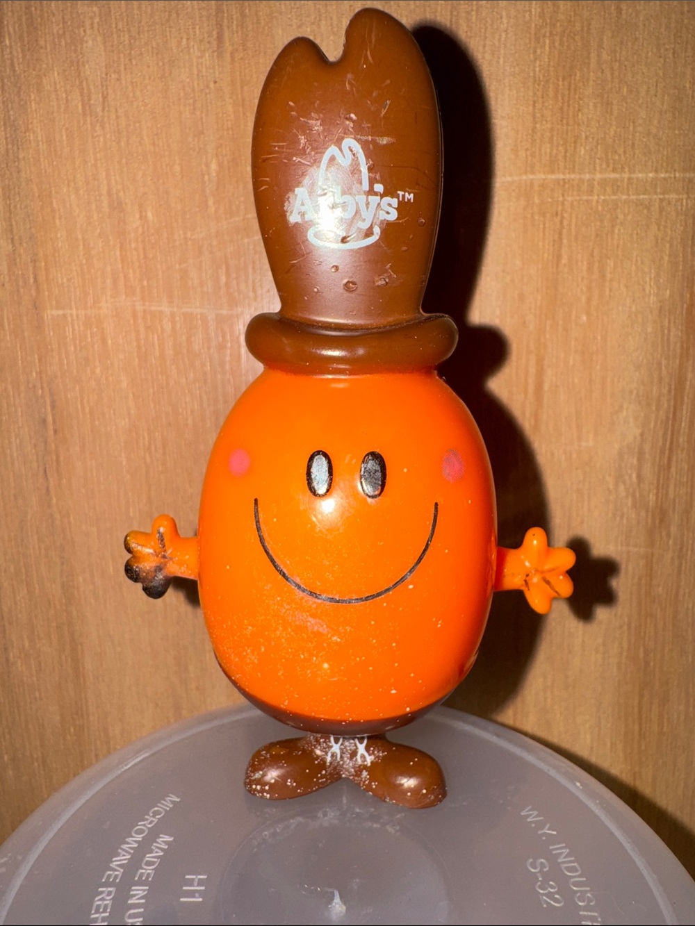 RARE Vintage Mr. Arby Jr. 2014 Arby’s Kids Meal Promotion Mr. Men Mr. Happy4”